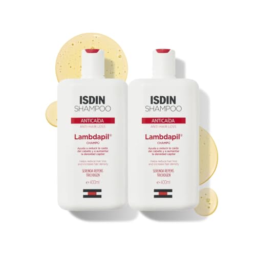 ISIDN Pack x2 Lambdapil Champú Anticaída 400 ml, 25% de descuento, Ayuda a Reducir la Caída Excesiva del Cabello Y a Aumentar su Densidad