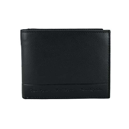 Renato Balestra Herren-Geldbörse Schwarz aus echtem Leder mit Geschenkbox, Schwarz D Cover