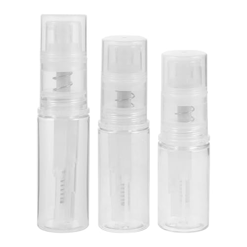Genérico 3 botellas de spray para polvos de peluquería - Pulverizador con bomba antisudor - Dispensador de polvo vacío de 14 ml, 18 ml y 25 ml - Atomizador recargable para cuidado personal