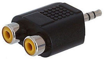 FOX MICRO 2 RCA Female to 3.5mm Stereo Male Jack Audio Connector/Converter/Adaptor-(Pack of 2)