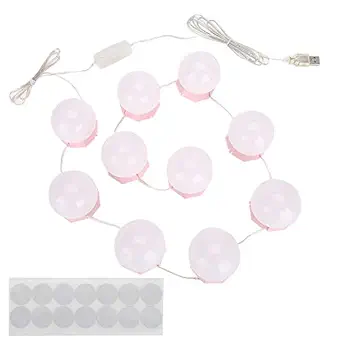 DUHJ Bright Light Mirror Lights, Soft Safe 10 Bulbs 5 Brightness Adjustable Led Mirror Lights, Bathroom, Wardrobe for Home, Dressing Room, Makeup Mirror