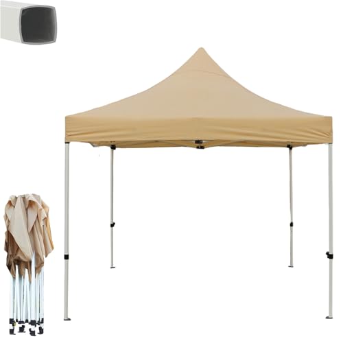 Tonnelle pop-up portable réglable de 3 x 3 m - Pavillon de jardin d'hiver respirant et ventilé pour camping, barbecue, plage et événements au parc