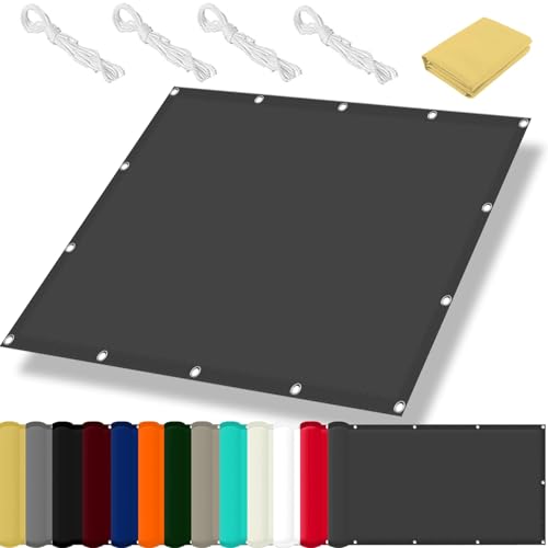 Tela de sombra jardin 110x120 impermeable toldo exterior gris oscuro 2