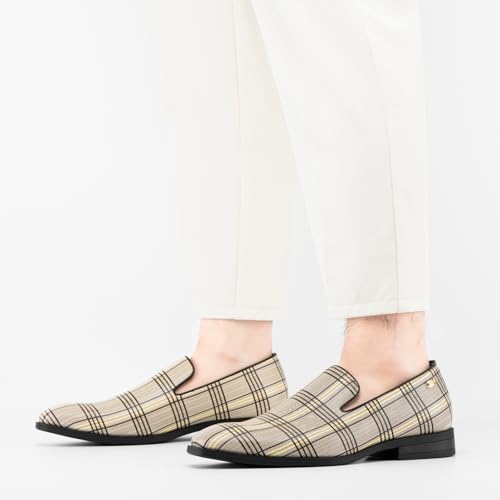 Image of JITAI Men's Dress Shoes - Casual Rubber & Leather Loafers for Men - Fashion Business Formal Wear