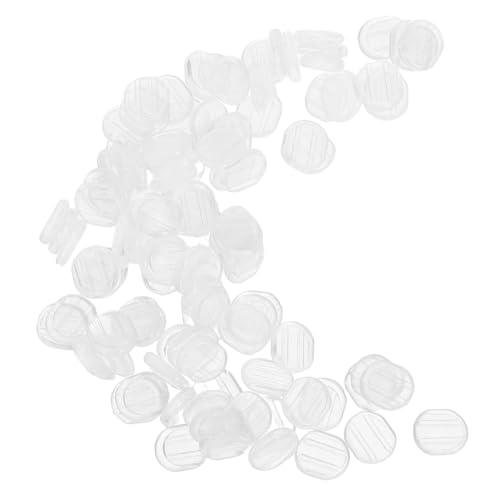 Frcolor 100個クリア イヤリングパッド 耳クリップ用クッション 滑り止め付き 痛み軽減 耳クリップ交換パッド ジュエリー作成用