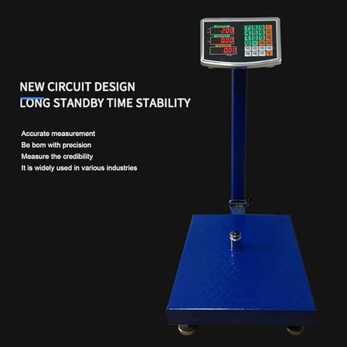 Balance de plateforme 150 kg pliable avec écran LCD bleu
