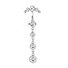AWIEMIMGIMI New 2026 Fashion Stainless Steel Crystal Butterfly Star Belly Button Rings For Women Sexy Navel Dangling Ombligo Piercing Body Jewelry Accessories Creative Gift