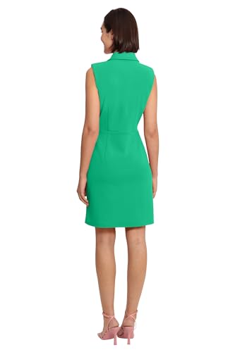 Image of Donna Morgan Women's Lapel Collared Career Sheath Dress Office Workwear Desk to Dinner Event Reception Ceremony