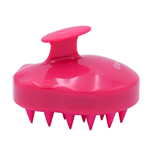 Siliscrub Silicone Shampoo Brush Hair Scalp Massager Brush,Scalp Massage Slimming Soft Brush Head Body Massage (Red)