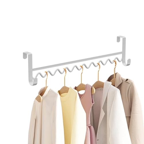 Hogvinnatil Perchas ahorran espacio, ahorran espacio, ganchos de metal para la mesita de noche, organizador de perchas, colgador de mesita de noche en el dormitorio para abrigos, toallas,