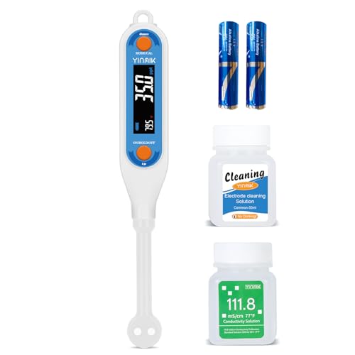 YINMIK Salt Meter | Food Salinity Meter, Digital Salt Tester for Aquarium, Home Temperature Salinity Tester with 3 Salt Modes - PPT% SG, Portable Sodium Chloride Reader for Reef Tank, Saltwater Pool