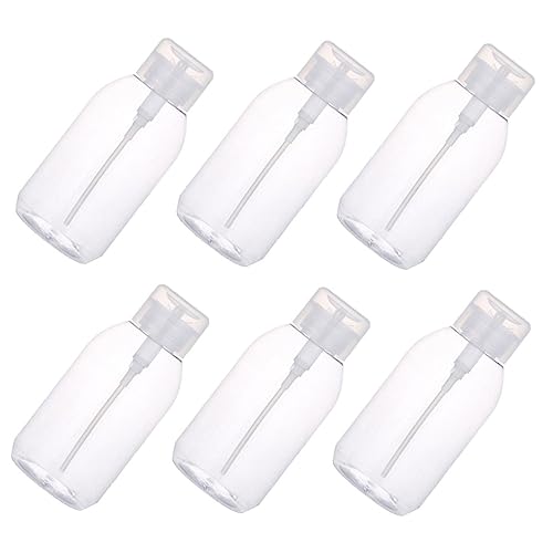 Healeved 6Piezas Botella de Prensa para Limpiador de Esmalte Cosméticos Volatilización y Contraflujo para Almacenamiento