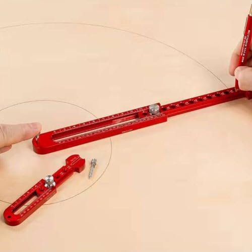 Boussole pour le travail du bois de qualité supérieure avec règle en alliage d'aluminium - 4
