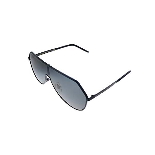 Dolce & Gabbana DG 2221 110687 Matte Black Metal Aviator Sunglasses Grey Gradient Lens