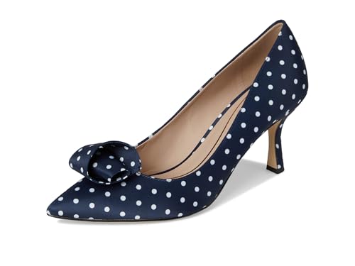 Cole Haan Women's Florette Pumps, Navy/White Polka Dot Print Textile, 9-B US