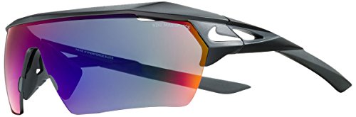 Nike EV1027-016 Hyperforce Elite R Sunglasses (Frame Green with ML Infrared Lens), Matte Black/White