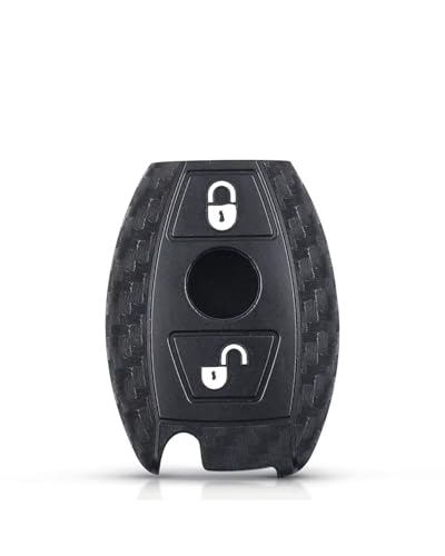 Carcasa para llave de coche Benz CLS antichoque silicona de carbono 3 botones premium