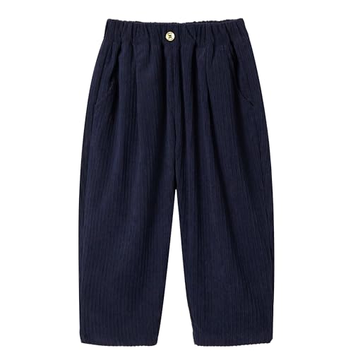 Volunboy Jungen Hose Kordsamt Baggy Freizeithose mit Elastischem Bund und 3...