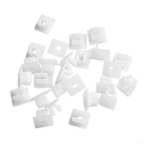 Vidonergy Clip de soporte para parachoques delantero, 25 clips de retención de nailon para anillos de suspensión, abrazadera de fijación para vehículos, sujetadores blancos, piezas de repuesto
