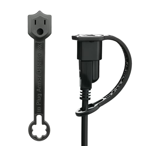 Mellbree Outdoor Plug Cover Waterproof Extension Cord Plug Protector for 2 & 3 Prong 120V Outlets - Weather Proof Exterior End Cap for Outside Electrical Plugs Black