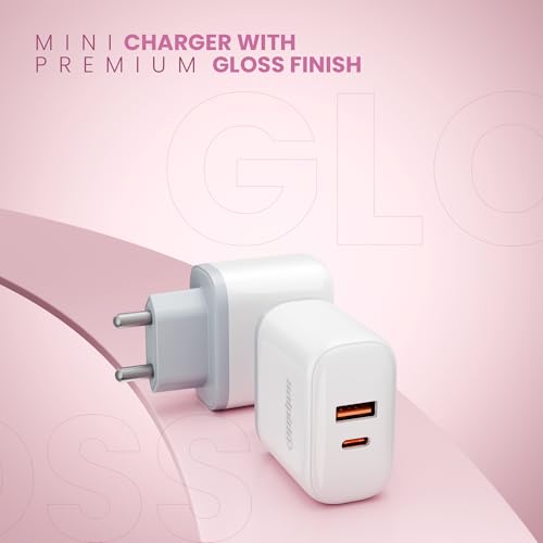 Image of Original 45W Dual Port Fast Charging Adapter with Quick Charge 4+ QC 3.0, USB-C & USB-A Ports, Compatible with iPhone 17 /16 /15 /14, Samsung, MacBook, iPad, and Android (WC05 - White)