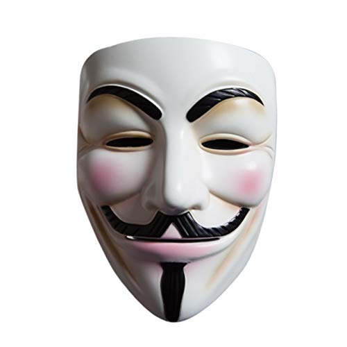 DMAR V para Vendetta Mask, Plástico ABS Anónimo Guy Fawkes Cosplay Máscara Fiesta de Disfraces Prop Juguetes Blanco