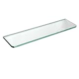 Dolle Tempered Glass Shelf - GlassLine Rectangle Shelf with Round Corners - 24 x 12 x 5/16