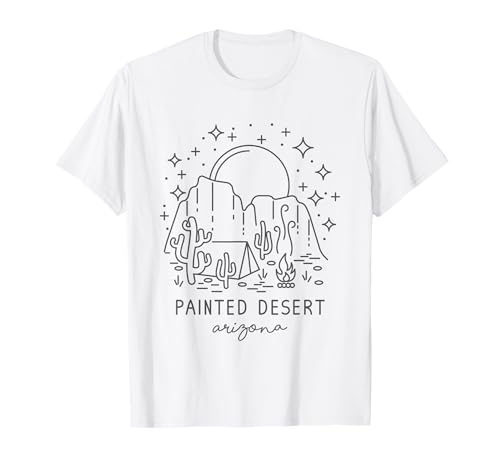 Cool Vintage Cactus Arizona Pintado Desierto Camping Souvenir Camiseta