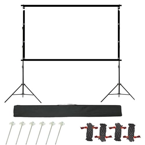 Pantalla para proyector portátil 100 pulgadas con soporte miniatura 1