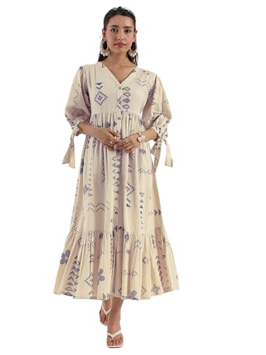 Robe mi-longue Libas femme blanc cassé en taille 36