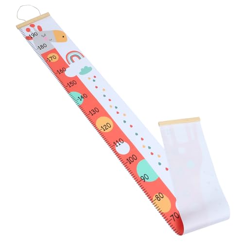 OUNONA Height Measuring Ruler Growth Chart for Wall Growth Height Chart Height Chart Wall Decor The Giraffe Nursery Animal Hanging Measurement Bear Name Pink Pine Wood