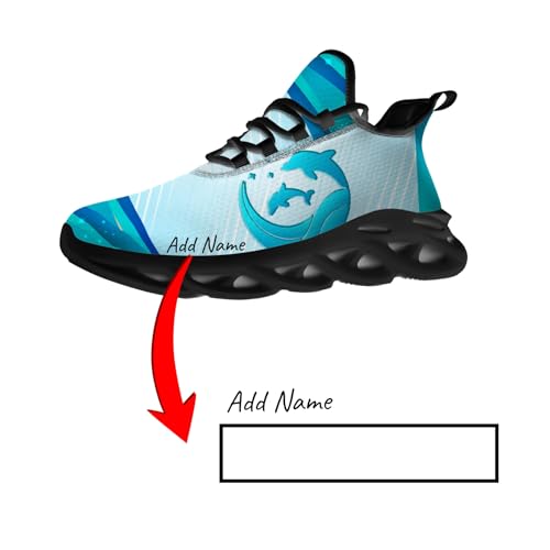 Custom Dolphin Sneakers Men Women Running Shoes Add Name Lightweight Walking Tennis Shoes Gifts for Men Women2