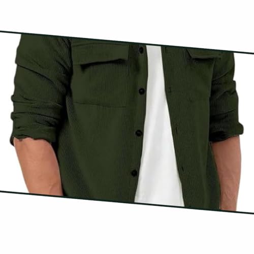 Image of MiraMichi Men's Full Sleeve Corduroy Striped Casual Jacket, Perfect for Everyday Stylish Outfits, Standard Length