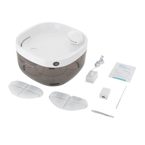 Fuente de agua para gato, blanca miniatura 3