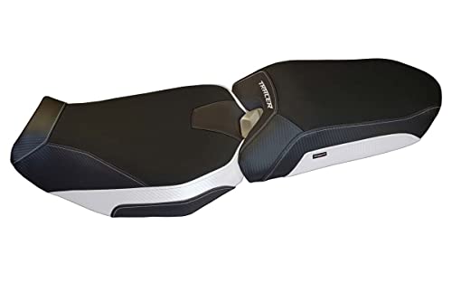 Revestimiento de sillín para Yamaha Tracer 900 Mod Rio 1 Comfort System Tapicería Italia (blanco)