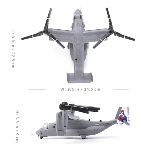 NUOTIE 1/72 Scale Military Aircraft Model Kits: V-22 Osprey & MQ-1B Predator Drone Die-Cast Collection for Display or Gift