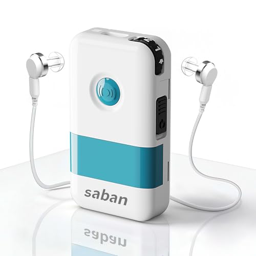 Saban Mini Box-Type Hearing Aid, 66dB Gain Rechargeable OTC Retro Hearing Amplifier for Seniors, Intelligent Noise Reduction Personal Sound Amplifier, Gift for the Elderly