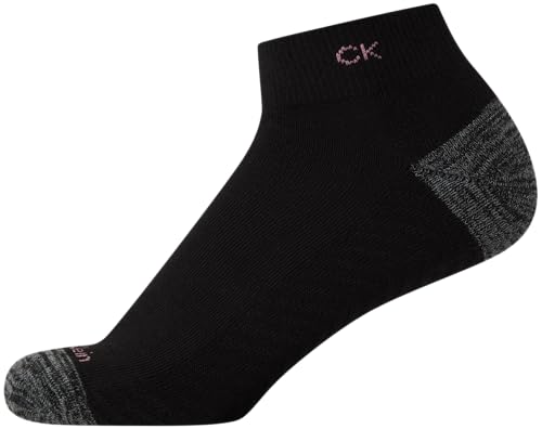 Image of Calvin Klein Womens Quarter Socks - 6 Pack Athletic Performance Cushioned Ankle Socks for Women for Running and Workout
