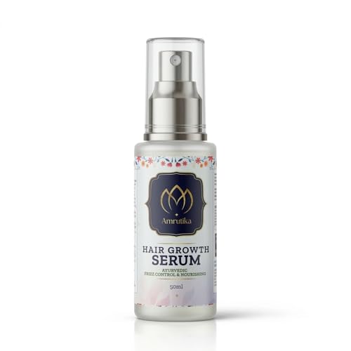 Image of Hair Growth Serum 50ml - Ayurvedic Herbal Formula for Hair Regrowth, Hair Fall Control & Scalp Nourishment with Amla & Aloe Vera, Lightweight Leave-In Treatment for Thicker, Stronger, Healthier Hair