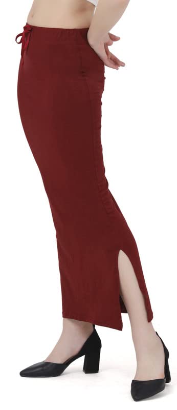 Image of Lycra Blend Cotton Saree Shapewear Petticoat for Women and Girls, Skirts Shapewear Dress for Saree