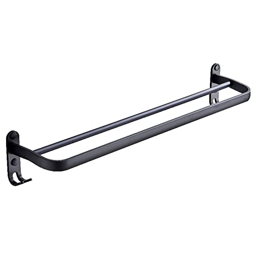 Porte-serviette de salle de bain en aluminium à fixation perforée pour éviter les chutes
