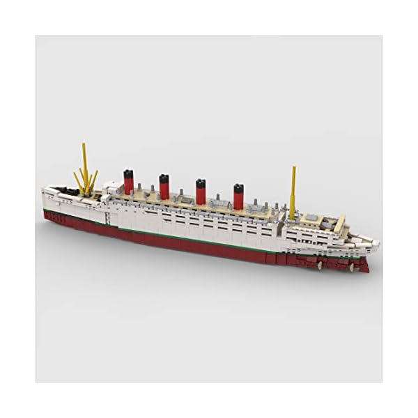 WWEI Technik RMS Mauretania Schiff Modellbausatz, 1871 Teile 1:400 Kreuzfahrtschiff Baustein Spielzeug für Erwachsene… – Bild 5