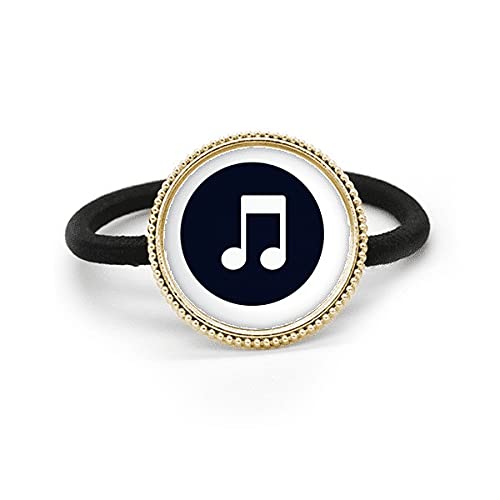 Motivez votre style avec l'élastique cheveux notes musique argenté blanc