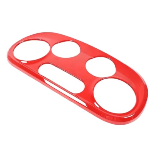 Marco decorativo rojo de ABS para Fiat 500, embellecedor de aire acondicionado con adhesivo
