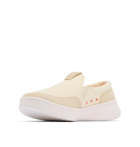 Columbia Womens PFG Boatside Slip On Boat Shoe, Lemon Wash/Tiki Pink, 8