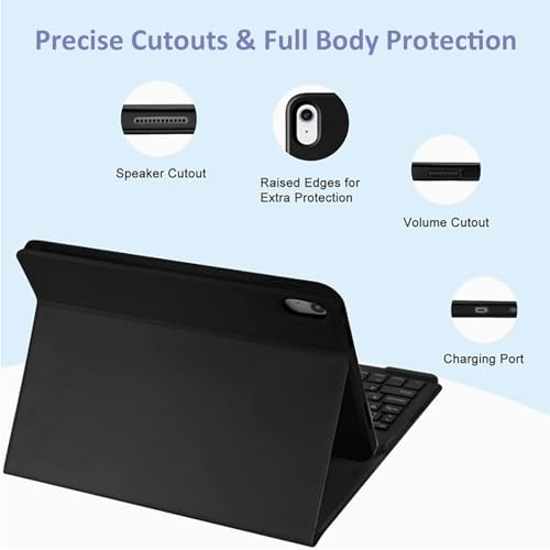 Funda teclado para iPad 11 pulgadas 11.ª generación 2025 con ratón Bluetooth gris 5