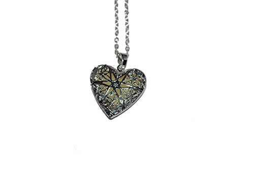 Essential Oil Personal Diffuser Necklace with Premium Chain - Surgical Stainless Steel Quality Pendant for Ladies (Heart)