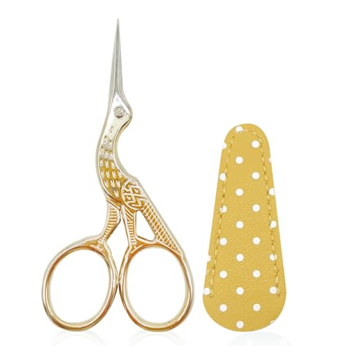 SwirlColor Stickschere, Edelstahl Storch Fadenschere Kleine...