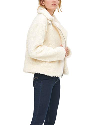 Levi's Women's The Megan Sherpa Moto Jacket (Standard & Plus Sizes), Cream, X-Large #TOP5