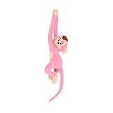 zhidiloveyou 27.6' Hanging Monkey Stuffed Animals Plush Cute Monkey Toy for Kids Adults, Pink